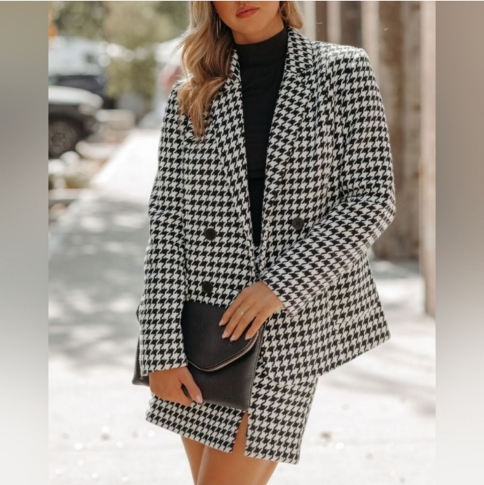 Vici Collection 2pc Demille Houndstooth jacket/skirt